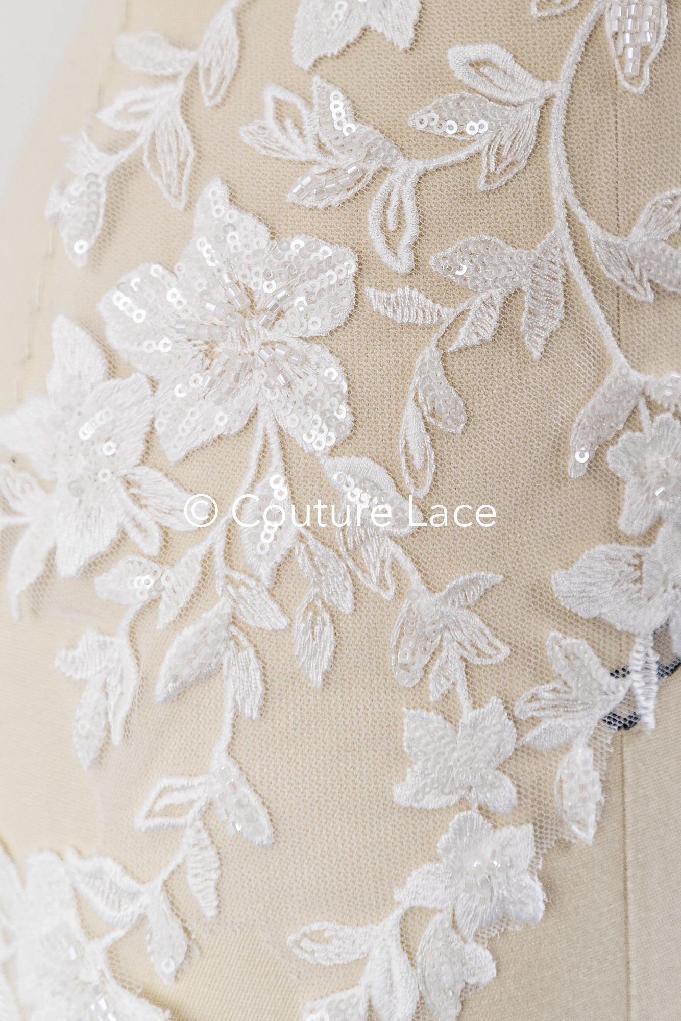 Hochwertige Brautkleid Applikationen/ Florale Motive für Brautmode // A25-514