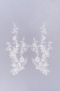 High-quality wedding dress appliqués/ 3D flower motifs for bridal wear // A25-515