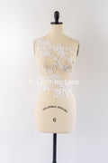 High-quality wedding dress appliqués/ 3D flower motifs for bridal wear // A25-515