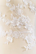 High-quality wedding dress appliqués/ 3D flower motifs for bridal wear // A25-515