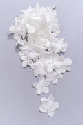 100 uds. - Flores 3D / Flores de tela para vestidos de novia / Apliques de encaje con flores 3D // A26-518