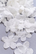 100 uds. - Flores 3D / Flores de tela para vestidos de novia / Apliques de encaje con flores 3D // A26-518