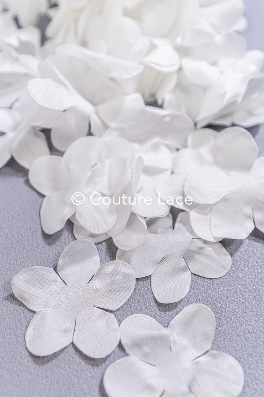 100Stk- 3D-Blumen/ Stoffblumen für Brautkleider/ 3D-Blumen Spitzenapplikation // A26-518