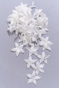 100 uds. - Flores 3D / Flores de tela para vestidos de novia / Apliques de encaje con flores 3D // A26-519