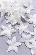 100 uds. - Flores 3D / Flores de tela para vestidos de novia / Apliques de encaje con flores 3D // A26-519