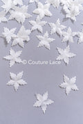 100 uds. - Flores 3D / Flores de tela para vestidos de novia / Apliques de encaje con flores 3D // A26-519