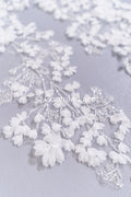 3D flower pearl appliqués for wedding dresses/ bridal lace pearl motifs // A25-520