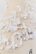 3D flower pearl appliqués for wedding dresses/ bridal lace pearl motifs // A25-520