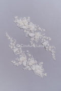 3D Flower Bead Appliqués for Wedding Dresses/Wedding Dress Lace Bead Motifs // A26-523