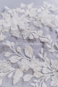 3D Flower Bead Appliqués for Wedding Dresses/Wedding Dress Lace Bead Motifs // A26-524