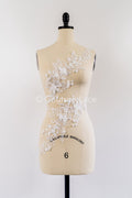 3D Flower Bead Appliqués for Wedding Dresses/Wedding Dress Lace Bead Motifs // A26-524