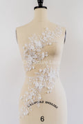 3D Flower Bead Appliqués for Wedding Dresses/Wedding Dress Lace Bead Motifs // A26-524