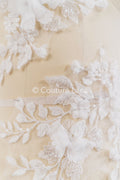 3D Flower Bead Appliqués for Wedding Dresses/Wedding Dress Lace Bead Motifs // A26-524