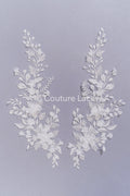 3D Flower Bead Appliqués for Wedding Dresses/Wedding Dress Lace Bead Motifs // A26-524
