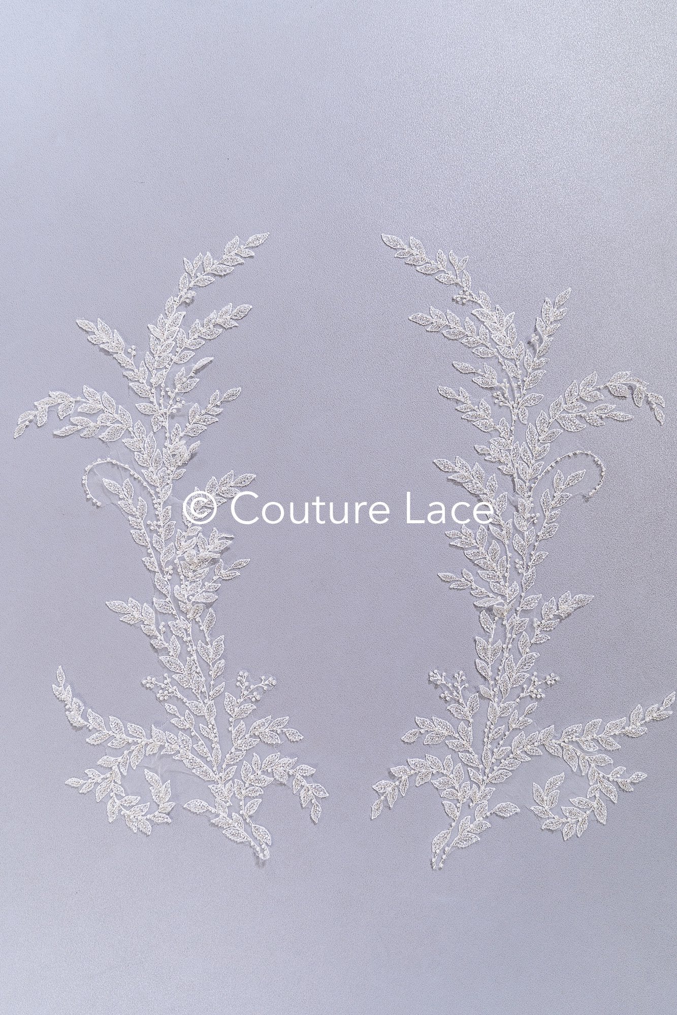 Perlen bestickte Blumen Applikationen für Brautkleider/ Brautkleidspitze Perlen Motive // A25-526