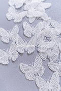 20Stk. 3D Schmetterlinge Spitzenapplikation/ Hochzeitskleid Spitzenapplikation/ Bestickte Schmetterlinge// A26-178B