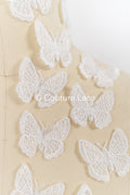 20Stk. 3D Schmetterlinge Spitzenapplikation/ Hochzeitskleid Spitzenapplikation/ Bestickte Schmetterlinge// A26-178B