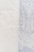 Luxurious Rococo and Baroque lace with floral patterns, finest bridal lace in Baroque style // L25-839