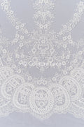 Luxurious Rococo and Baroque lace with floral patterns, finest bridal lace in Baroque style // L25-839