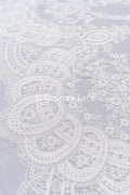 Luxurious Rococo and Baroque lace with floral patterns, finest bridal lace in Baroque style // L25-839