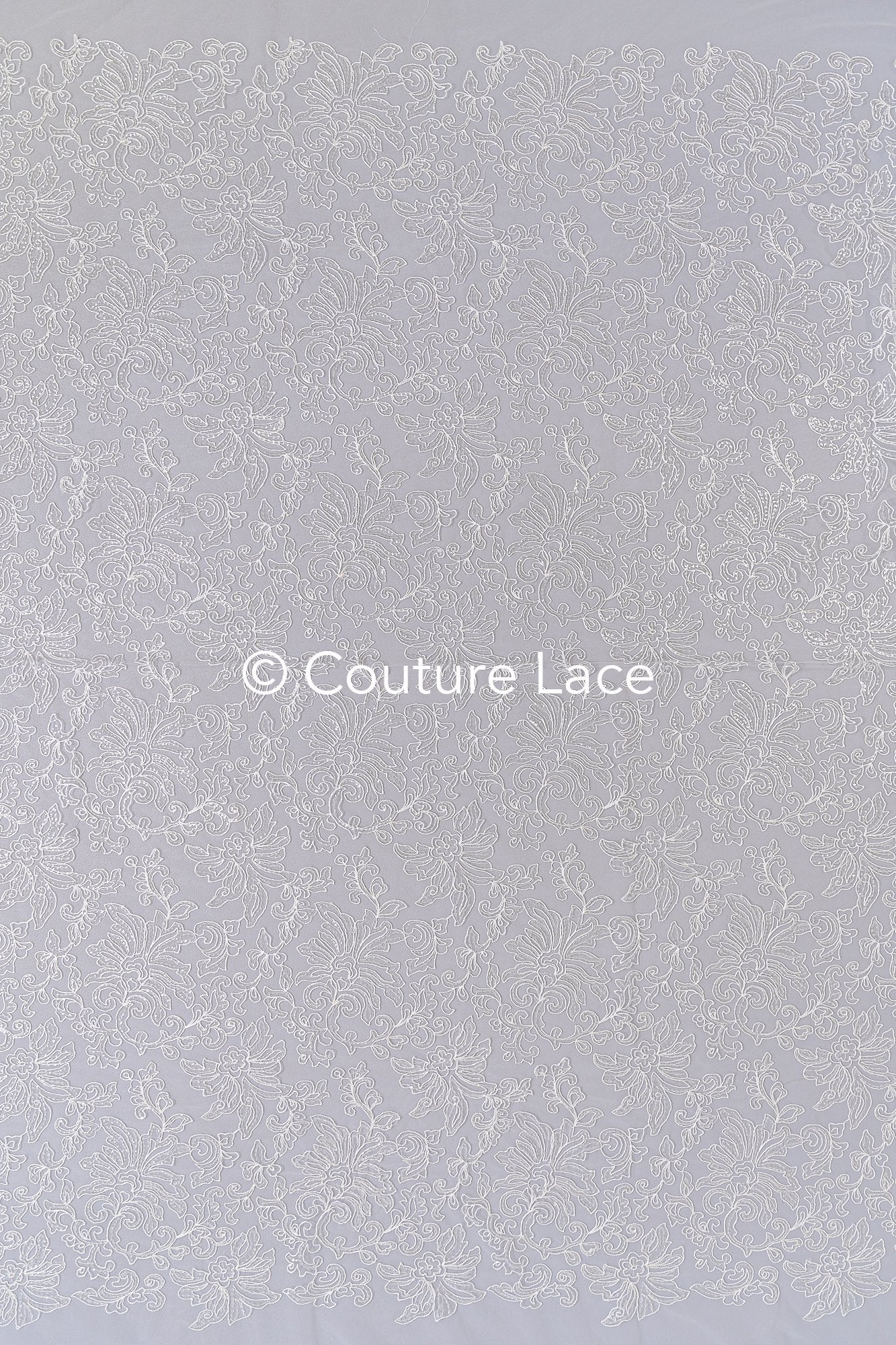 Fine sequin lace off-white/ soft French tulle fabric/ French bridal lace// L17-029