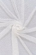 Perlen Spitzenstoff Off-White/ Braut Spitzenstoff mit Perlen & Pailletten/ Hochzeitskleid Spitzenstoff/ Pailletten Spitze/ Perlen Brautspitze// L17-100