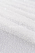 Perlen Spitzenstoff Off-White/ Braut Spitzenstoff mit Perlen & Pailletten/ Hochzeitskleid Spitzenstoff/ Pailletten Spitze/ Perlen Brautspitze// L17-100