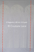 0.9y - Handbestickte Brautspitze/ Perlenspitzenstoff/ Couture Hochzeitskleidspitze/ Designer Couture Spitze/ L21-129N