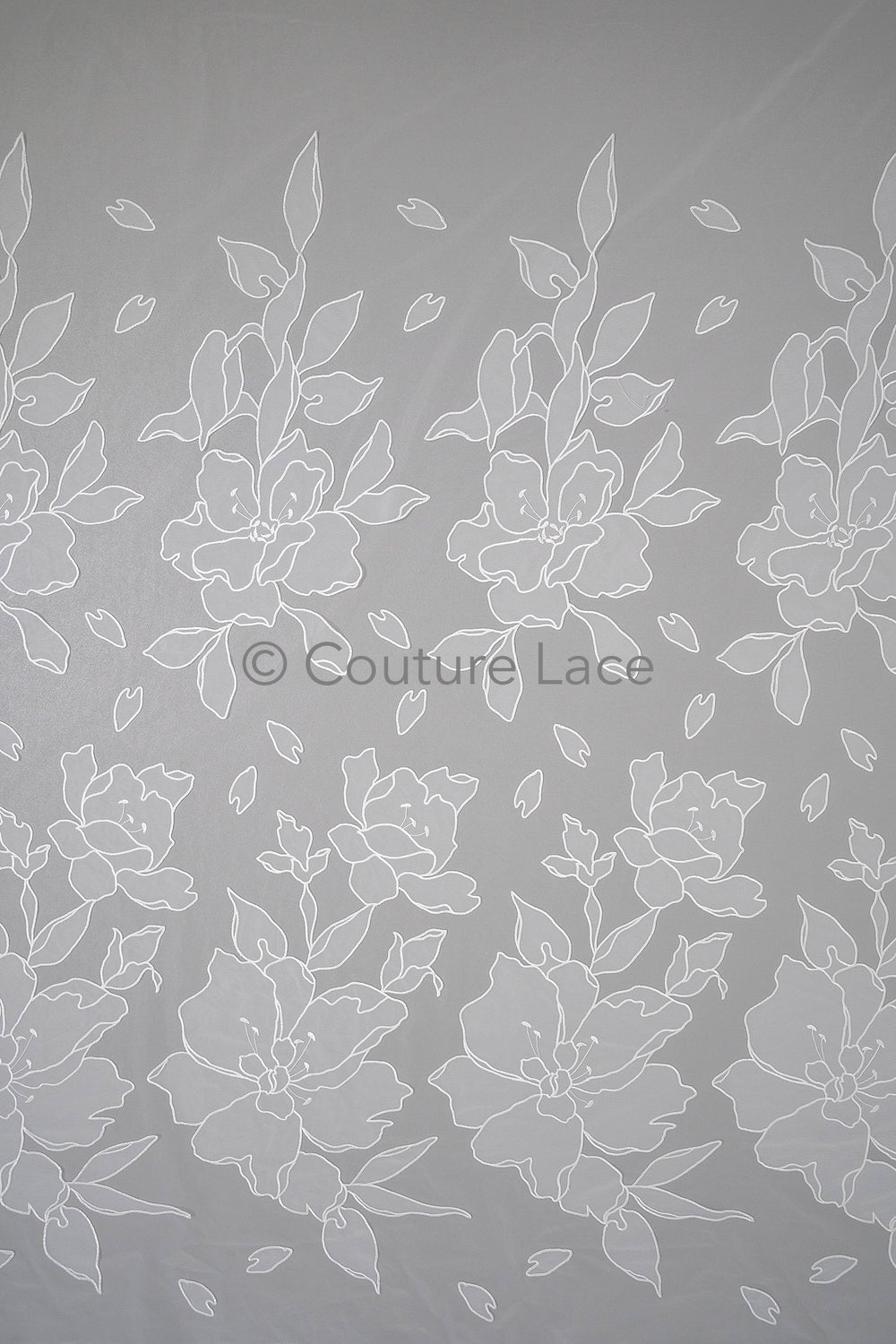 Florale Brautspitze/ Brautspitzenmaterial/ cremefarbene Brautspitze/ florale Hochzeitsspitze/ Couture-Spitze // L23-583
