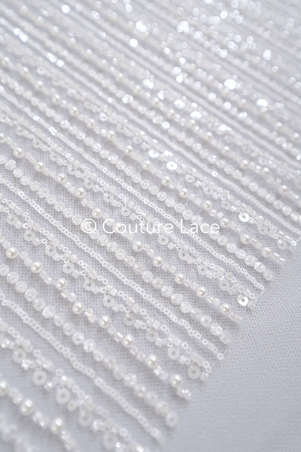 Perlen-Spitzenstoff/ Couture-Spitzenstoff/ Braut-Spitzenstoff/ Perlen-Spitzenstoff// L24-673