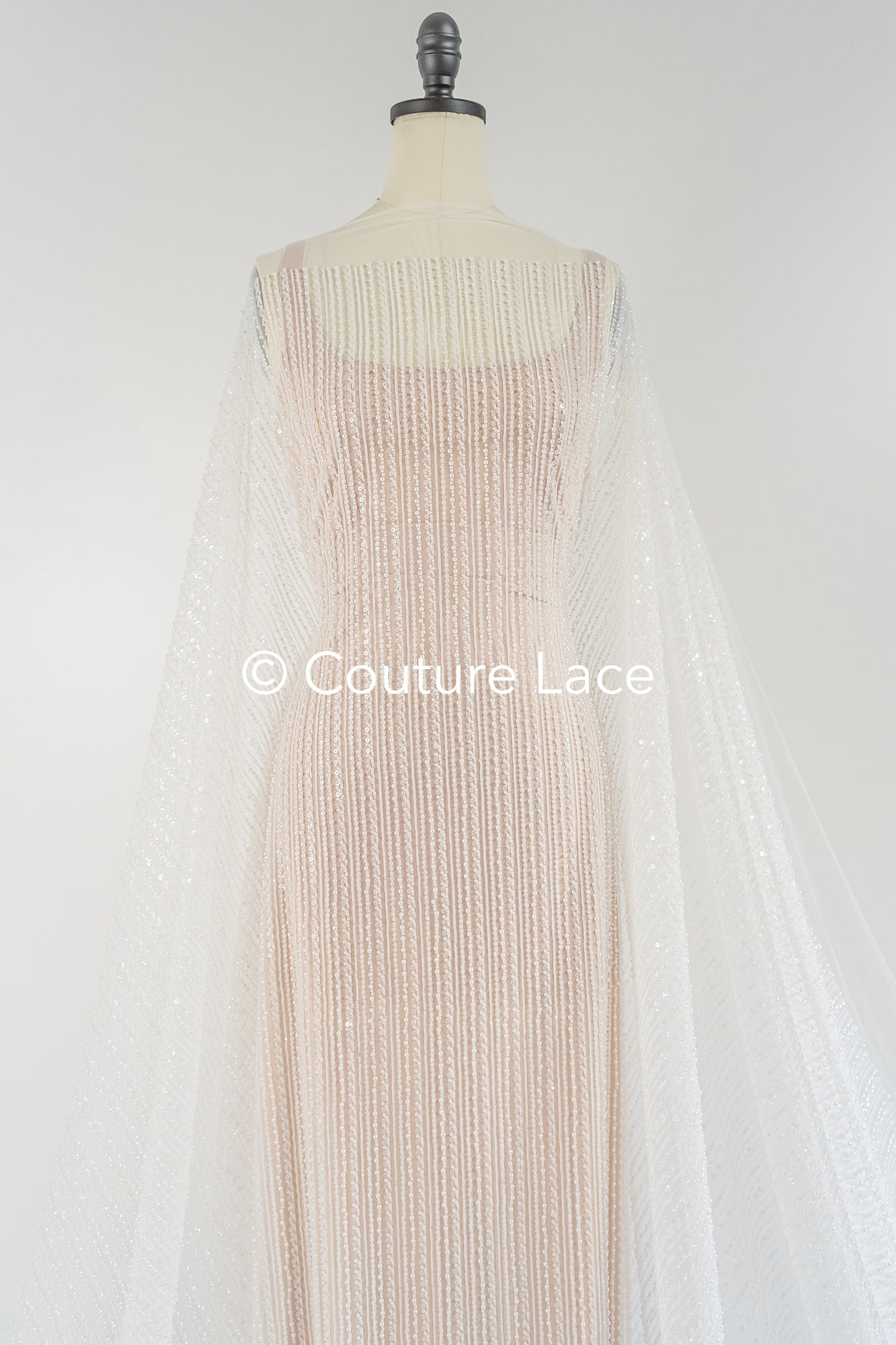 Perlen-Spitzenstoff/ Couture-Spitzenstoff/ Braut-Spitzenstoff/ Perlen-Spitzenstoff// L24-673