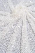 Perlen-Spitzenstoff/ Couture-Spitzenstoff/ Braut-Spitzenstoff/ Perlen-Spitzenstoff// L24-674