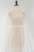 Perlen-Spitzenstoff/ Couture-Spitzenstoff/ Braut-Spitzenstoff/ Perlen-Spitzenstoff// L24-674