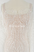 Perlen-Spitzenstoff/ Couture-Spitzenstoff/ Braut-Spitzenstoff/ Perlen-Spitzenstoff// L24-674