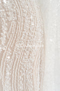 Perlen-Spitzenstoff/ Couture-Spitzenstoff/ Braut-Spitzenstoff/ Perlen-Spitzenstoff// L24-674