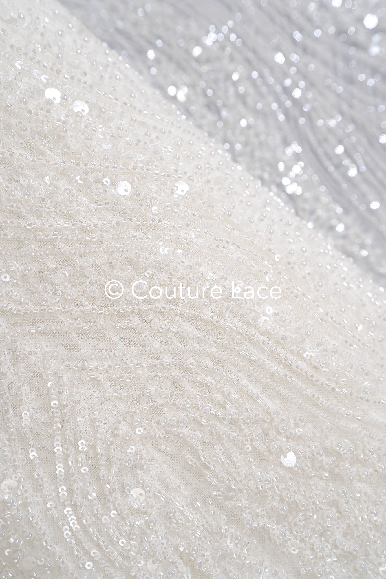 Perlen-Spitzenstoff/ Couture-Spitzenstoff/ Braut-Spitzenstoff/ Perlen-Spitzenstoff// L24-674