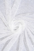 Floral bridal lace/ bridal lace fabric/ off-white bridal lace/ embroidered wedding lace/ couture lace/ L24-675