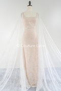 Floral bridal lace/ bridal lace fabric/ off-white bridal lace/ embroidered wedding lace/ couture lace/ L24-675