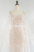 Braut Spitzenstoff mit Perlen / Off-White Braut Spitze/ bestickte Hochzeit Spitze/ Couture Spitze/ L24-676