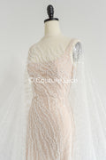 Beaded lace fabric/ Couture lace fabric/ Bridal lace fabric/ Beaded lace fabric// L24-677