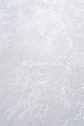 Floral bridal lace/ bridal lace fabric/ off-white bridal lace/ embroidered wedding lace/ couture lace/ L24-678
