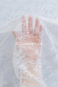 Floral bridal lace/ bridal lace fabric/ off-white bridal lace/ embroidered wedding lace/ couture lace/ L24-678