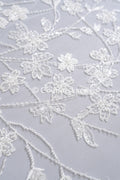 pearl lace fabric/ couture lace fabric/ floral bridal lace fabric/ pearl lace fabric// L24-679