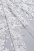 pearl lace fabric/ couture lace fabric/ floral bridal lace fabric/ pearl lace fabric// L24-679