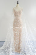 pearl lace fabric/ couture lace fabric/ floral bridal lace fabric/ pearl lace fabric// L24-679