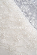 pearl lace fabric/ couture lace fabric/ floral bridal lace fabric/ pearl lace fabric// L24-679