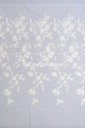 3D Blumen-Spitzenstoff/ Französischer Braut-Spitzenstoff/ Romantischer Blumen-Spitzenstoff mit 3D Blumen/ Hochzeitsspitzenstoff// L24-681
