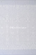 Floral bridal lace/ bridal lace fabric/ off-white bridal lace/ embroidered wedding lace/ couture lace/ L24-685