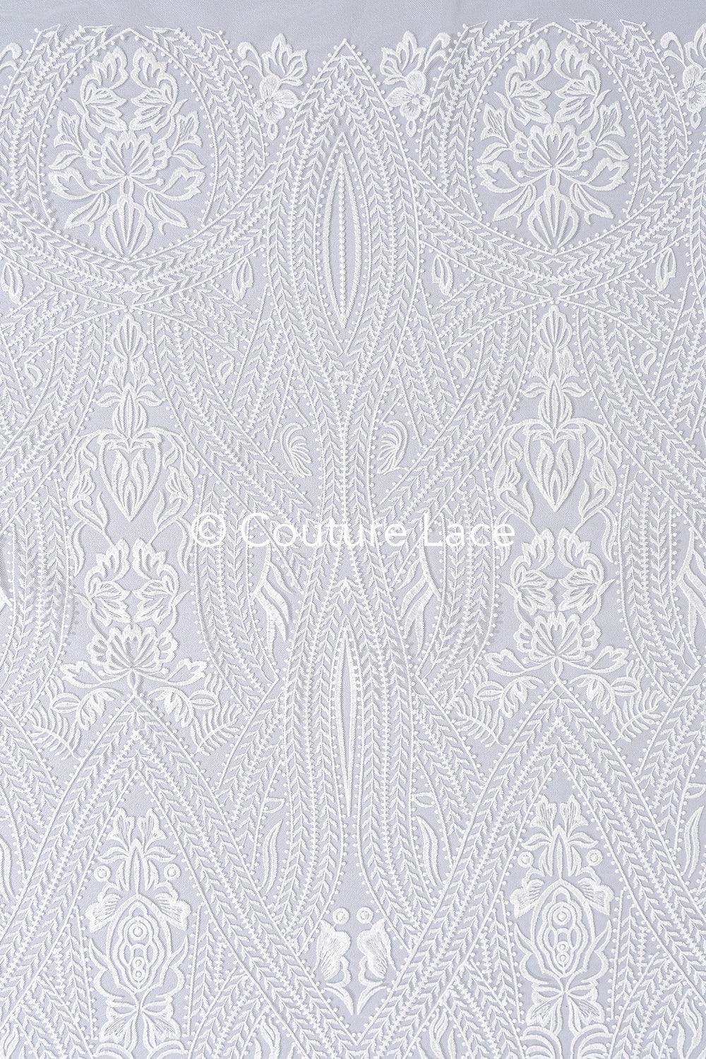 Florale Braut Spitze/ Braut Spitzenstoff / Off-White Braut Spitze/ bestickte Hochzeit Spitze/ Couture Spitze/ L24-685