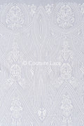 Floral bridal lace/ bridal lace fabric/ off-white bridal lace/ embroidered wedding lace/ couture lace/ L24-685